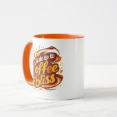 Wakker worden met koffiezaligheid mok (Voorkant links)