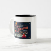 Wakker worden! Met SuperStraight Covfefe! Tweekleurige Koffiemok (Voorkant links)