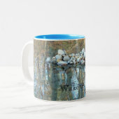 Wakker worden Mok met Walden Pond Cairn (Voorkant links)