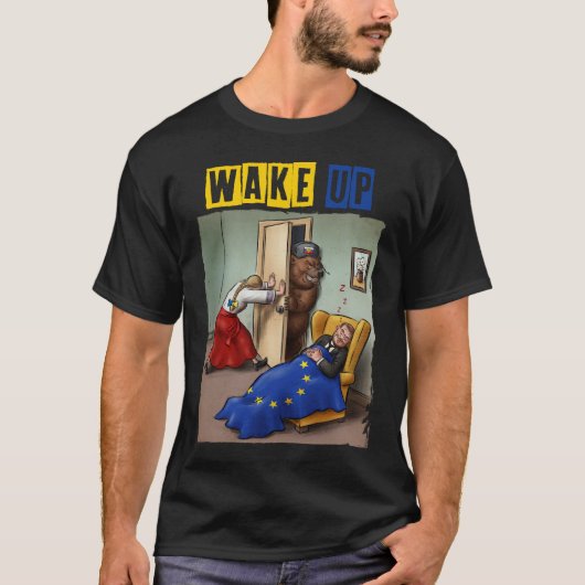 Wakker worden – Oekraïne Support ArtWork T-shirt (Voorkant)