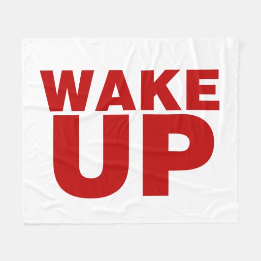 Wakker worden rode vleekzak fleece deken (Voorkant (Horizontaal))