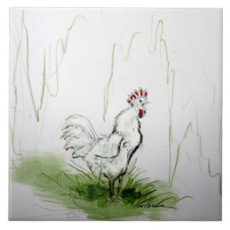 Wakker worden! Rooster Crowiing Tegeltje
