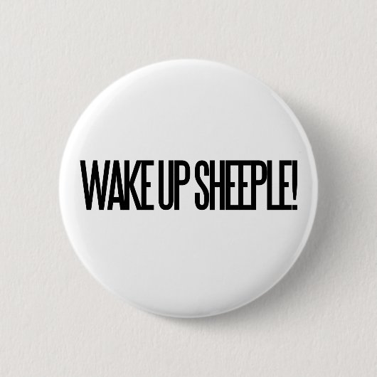 Wakker worden Sheeple Ronde Button 5,7 Cm (Voorkant)