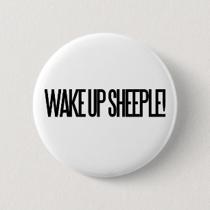 Wakker worden Sheeple Ronde Button 5,7 Cm