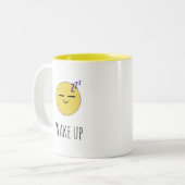 "Wakker Worden" Slaap Emoji Mok (Voorkant links)