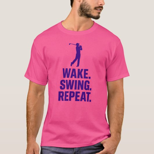 Wakker worden. Swing. Herhaal de levensstijl. T-shirt (Voorkant)