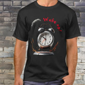 Wakker worden T-shirt met bellende wekker