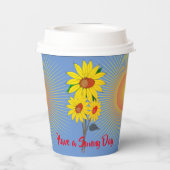 Wakker worden tot zonneschijn - koffie/Drink Papieren Bekers (Achterkant)