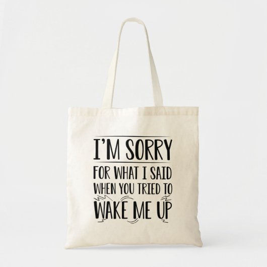 Wakker worden tote bag (Voorkant)