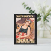 Wakker worden Tweede Wereldoorlog Briefkaart (Staand voorkant)