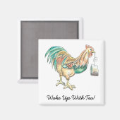 Wakker worden WIth Tea Magnet (Voorkant / Achterkant)