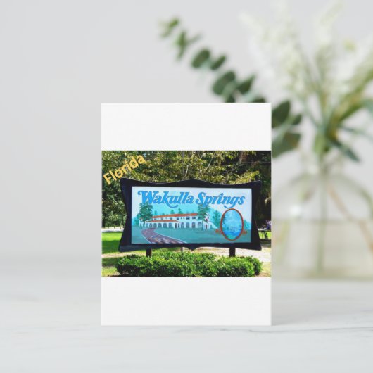 WAKULLA SPRINGS, FLORIDA BRIEFKAART (Staand voorkant)