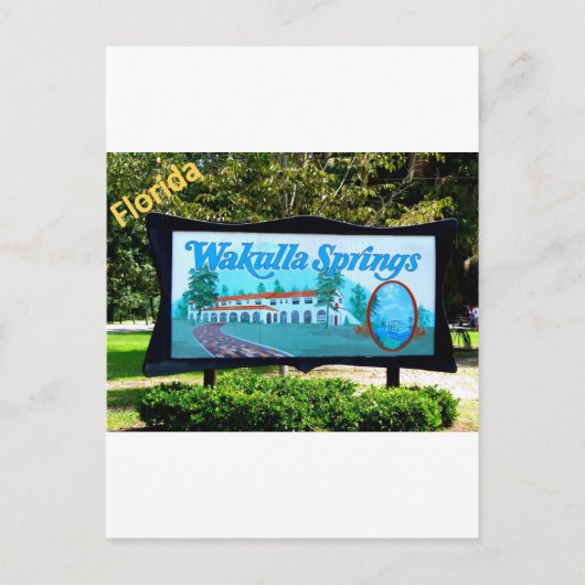 WAKULLA SPRINGS, FLORIDA BRIEFKAART (Voorkant)