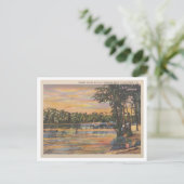 Wakulla Springs Florida zonsondergang op het wate Briefkaart (Staand voorkant)