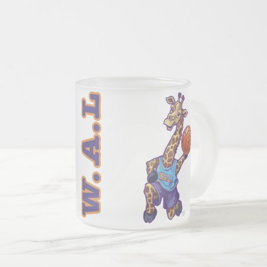 WAL Basketball Matglas Koffiemok (Voorkant rechts)