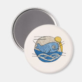 Wal im Stickdesign Magneet (Voorkant / Achterkant)