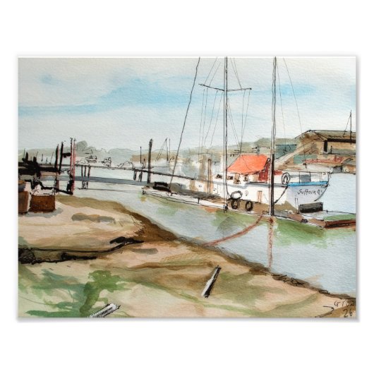 Walberswick Haven Suffolk Foto Afdruk (Voorkant)