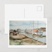 Walberswick Haven Suffolk Kust Kunst Briefkaart (Voorkant / Achterkant)