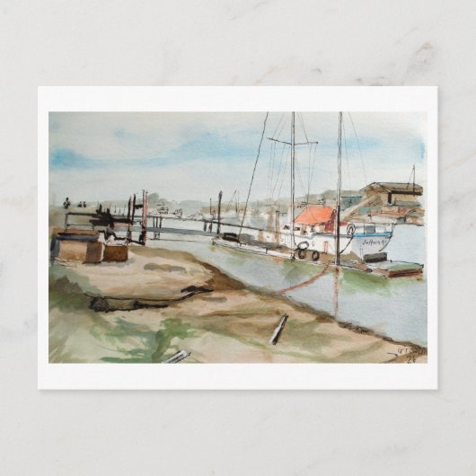 Walberswick Haven Suffolk Kust Kunst Briefkaart (Voorkant)