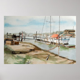 Walberswick Haven Suffolk Kust Kunst Poster