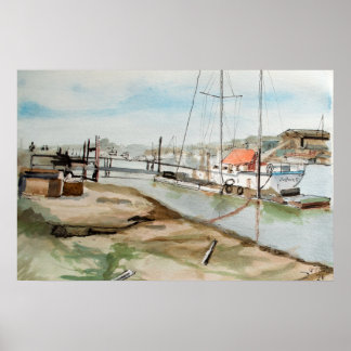 Walberswick Haven Suffolk Kust Kunst Poster