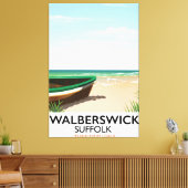 walberswick suffolk vintage poster canvas afdruk (Insitu (Woonkamer))