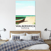 walberswick suffolk vintage poster canvas afdruk (Insitu (Slaapkamer))