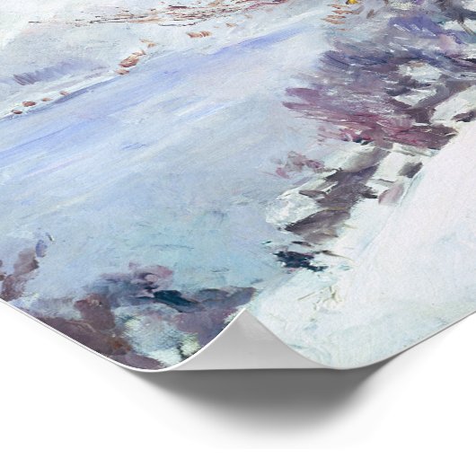 Walchensee in de winter | Lovis Corinth Poster (Hoek)