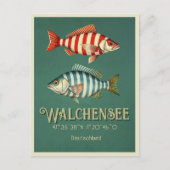Walchensee Lake Walchen Duitsland vis Briefkaart (Voorkant)