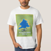Walchensee meer Duitsland kaart T-shirt (Voorkant)