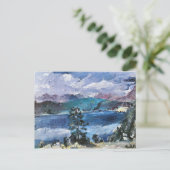 Walchensee met groot door Lovis Corinth Briefkaart (Staand voorkant)