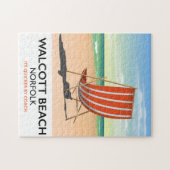 Walcott Beach, Norfolk zeeposter Legpuzzel (Horizontaal)