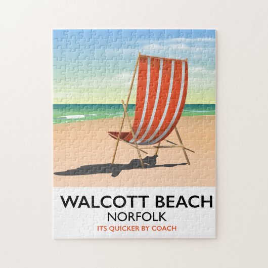 Walcott Beach, Norfolk zeeposter Legpuzzel (Verticaal)