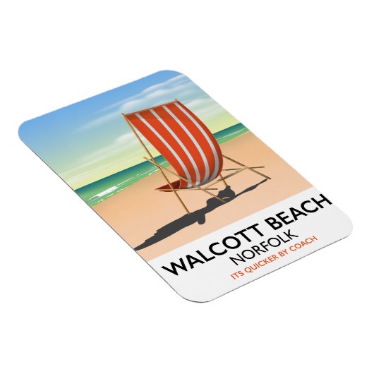 Walcott Beach, Norfolk zeeposter Magneet (Rechterzijde)