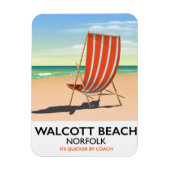 Walcott Beach, Norfolk zeeposter Magneet (Verticaal)