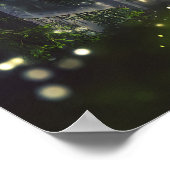 Wald, Bäume auf Waldlichtung, Dämmerung Poster (Hoek)