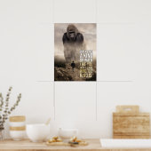 Wald like a King - Gorilla vs Man - Motivatie Poster (Keuken)