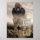 Wald like a King - Gorilla vs Man - Motivatie Poster (Voorkant)