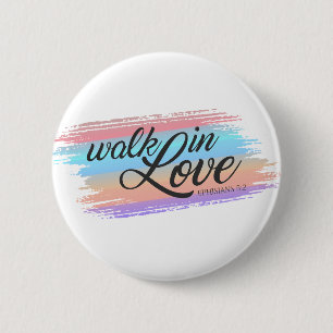 Walde in Love Bible Quote Valentijn   Pin-Button Ronde Button 5,7 Cm