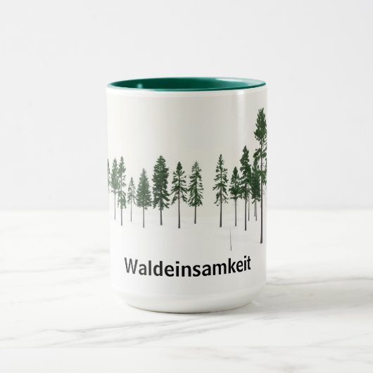 Waldeinsamkeit Forest Solitude Aesthetic Mok (Midden)