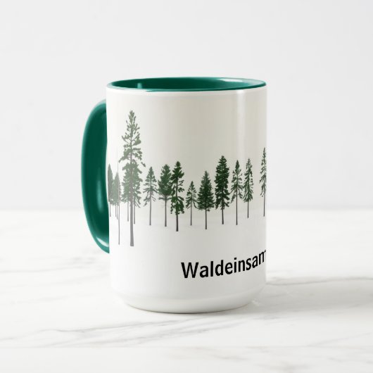 Waldeinsamkeit Forest Solitude Aesthetic Mok (Voorkant links)