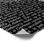 Walden Bossen Black Literary Text Art Print Poster (Hoek)