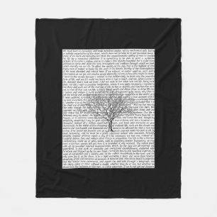 Walden Bossen Letterlijke tekstventilator Fleece Deken