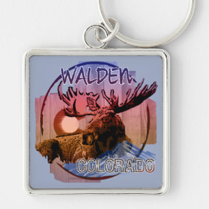 Walden Colorado rustieke eland sleutelhanger