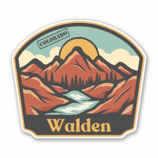 Walden, Colorado Sticker (Voorkant)