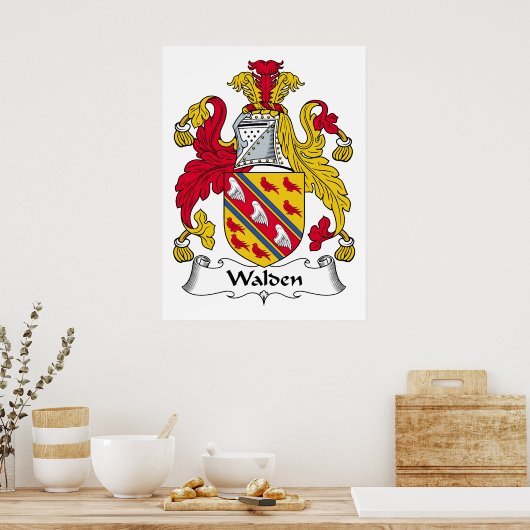 Walden Family Crest Poster (Keuken)