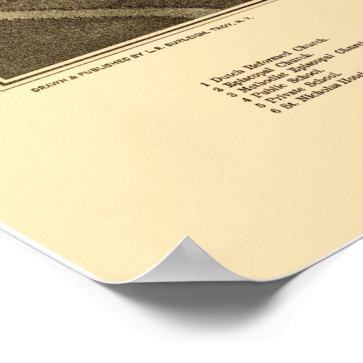 Walden, NY Panoramic Map - 1887 Poster (Hoek)