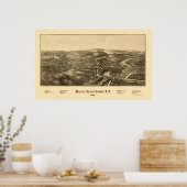 Walden, NY Panoramic Map - 1887 Poster (Keuken)