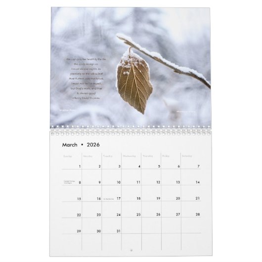 Walden Pond & Beyond: Kalender (Mar 2026)