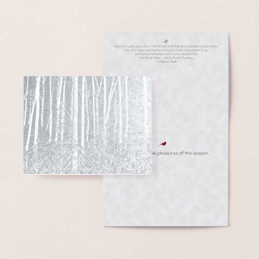 Walden Pond/Bossen: Yuletide vakantie- Folie Kaarten (Display)